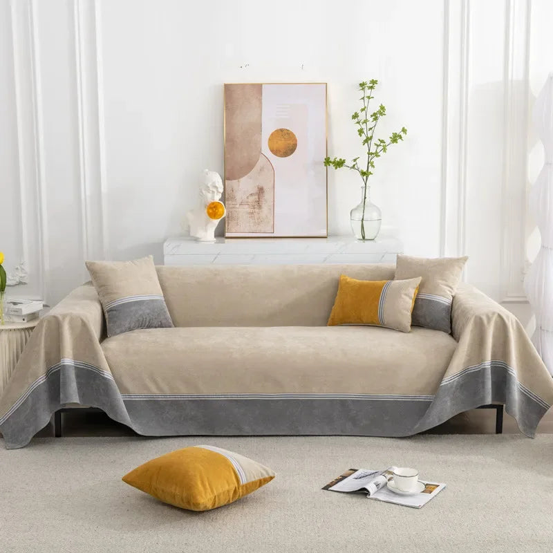 EIFLOY-Patchwork Waterproof Sofa Cover, 2, 3, 4, 5 Seater, Non-slip, Couch Slipcover, Armchair Furniture Protector, for Pets Cat